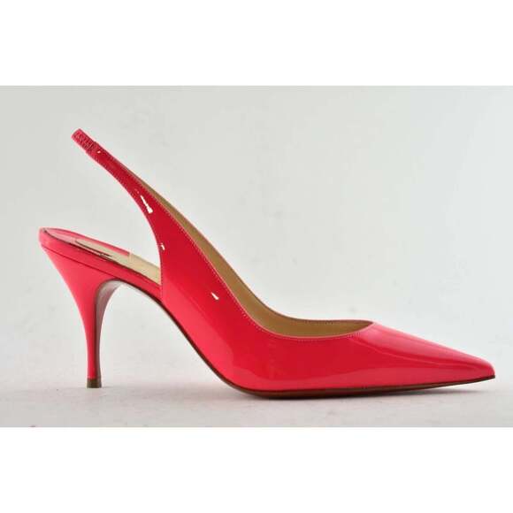 Christian Louboutin Clare Sling 80 Rose Pink Patent Fluo Slingback Heel Pump 36 - Picture 2 of 11